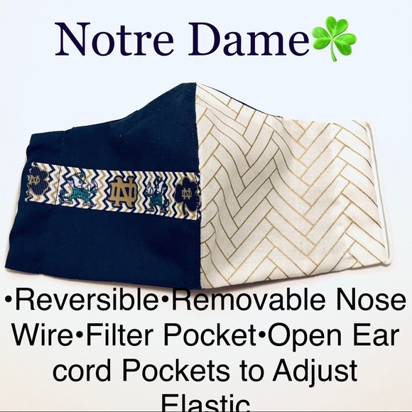 Hand Crafted Accessories - ☘️Notre Dame Men’s Women’s Child Reversible Mask